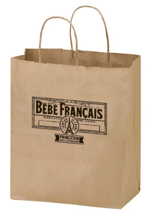 NATURAL KRAFT TWISTED PAPER HANDLE SHOPPER |8 1/4X4 3/4X10 1/4|