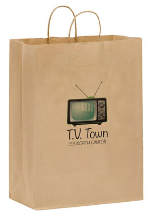 NATURAL KRAFT TWISTED PAPER HANDLE SHOPPER