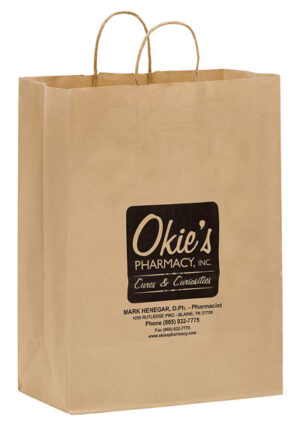 NATURAL KRAFT TWISTED PAPER HANDLE SHOPPER