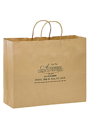 NATURAL KRAFT TWISTED PAPER HANDLE SHOPPER