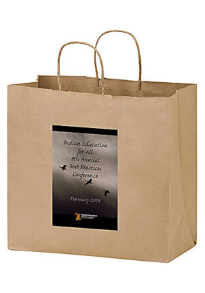 NATURAL KRAFT PAPER TAKE-OUT TWISTED PAPER HANDLE SHOPPER