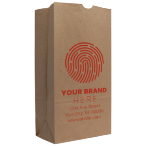7.125" X 13.9375" X 4.375" One Color Natural SOS Paper Bag