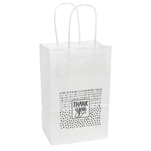 Pattern Pop Predesigned White Handle Shoppers