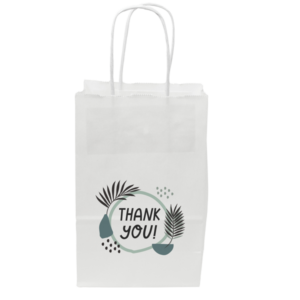 Frond Frame Predesigned White Handle Shoppers