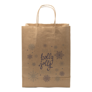 Snowflakes Predesigned Seasonal Natural Handle Shoppers