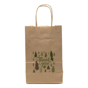 Evergreen Predesigned Seasonal Natural Handle Shoppers