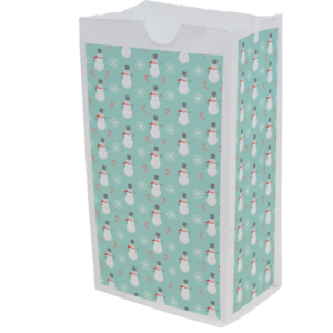 Snowmen Predesigned Seasonal SOS Multi-Sided Paper Bags