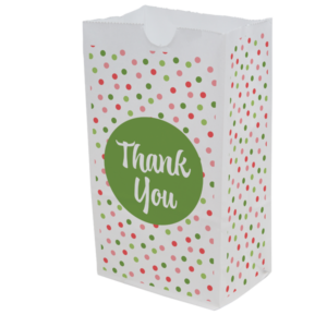 Polka Dots Predesigned Seasonal SOS Multi-Sided Paper Bags