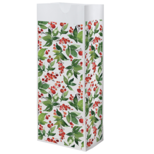 Holly Seasonal Predesigned SOS Multi-Sided Paper Bags