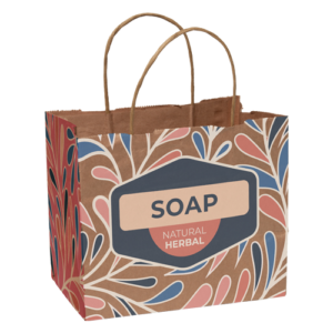 8.5" x 7.25" x 5" Full Color Natural Handle Shopper