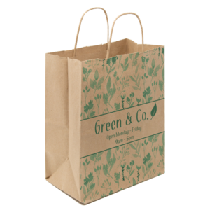 8.5" x 10.25" x 5" One Color Natural Handled Shopper Paper Bags